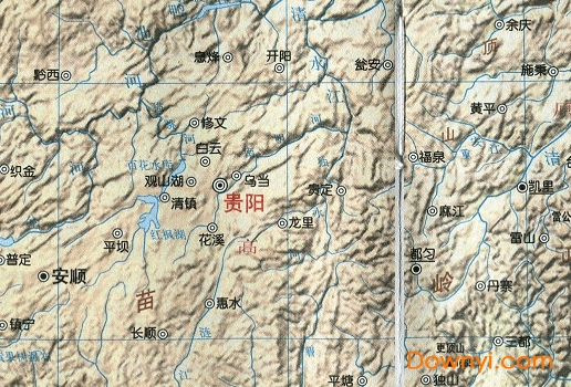 贵州省地形图高清版大图 截图0