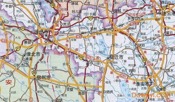 江苏省交通地图高清版大图 绿色版1