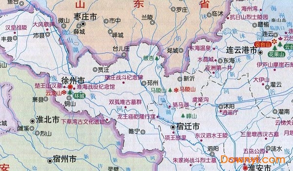 江苏省旅游地图高清版 绿色版1