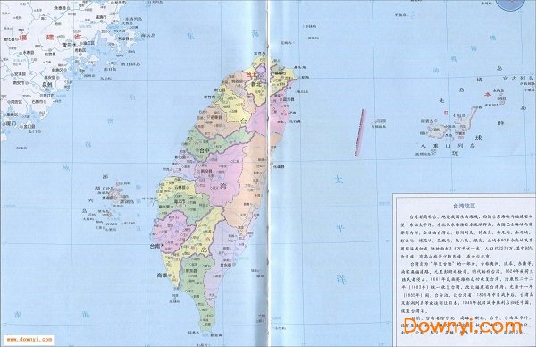 台湾省地图高清版大图 绿色版1