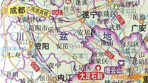 四川地形地图全图高清版 截图1