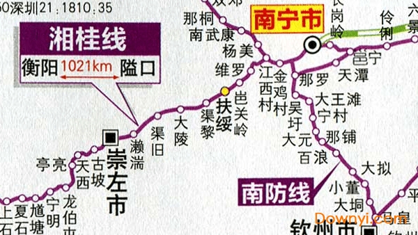广西铁路交通地图 免费版1