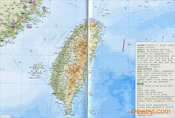 台湾地形图高清版大图 绿色版1