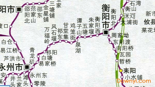 湖南省铁路交通地图