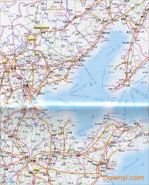 环渤海旅游交通地图电子版