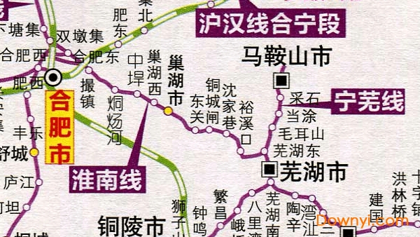 安徽省铁路交通地图 高清版1