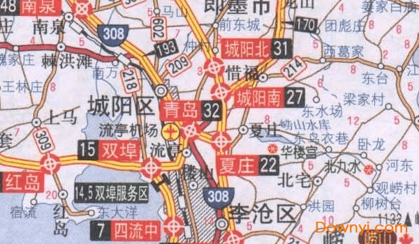 青岛市交通地图高清版 最新版1