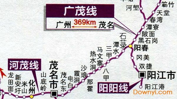 广东省铁路交通地图高清版 免费版1