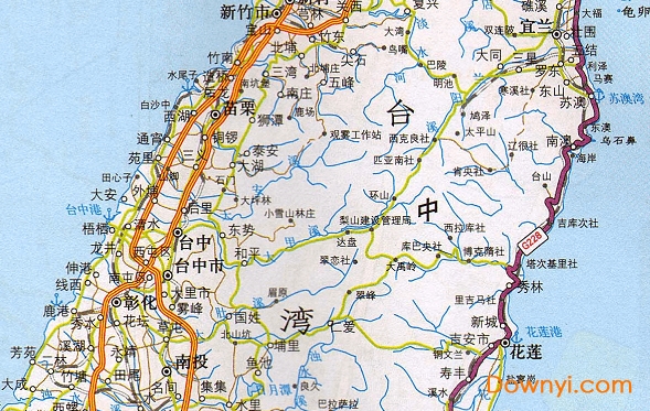 台湾高速公路地图全图高清版大图 0