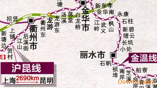 浙江省铁路交通地图 截图0
