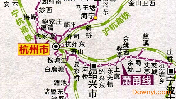 浙江省铁路交通地图 免费版1