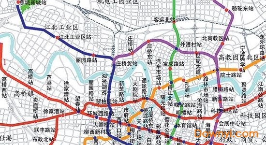 宁波地铁规划图高清版 1