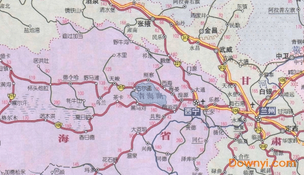 中国西部地图全图下载 中国西部公路地图高清版下载 当易网