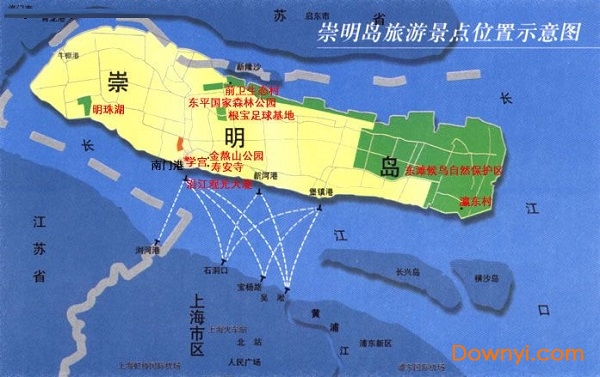 崇明岛地图简图 0