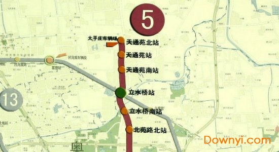 北京地铁5号线路图最新版 1