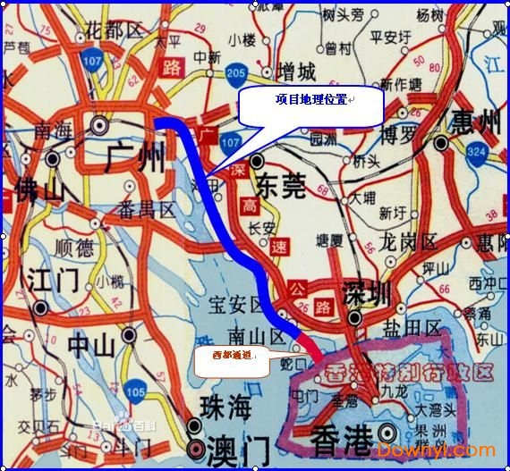 广深沿江高速公路线路图高清版 截图1