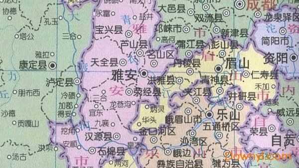 四川省行政区域地图 截图1
