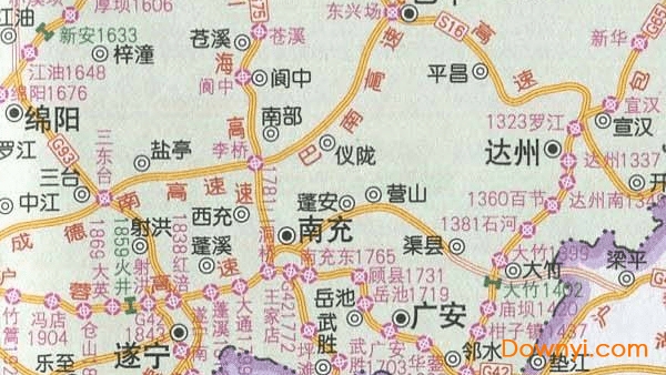 四川高速公路图地图高清版 免费版1