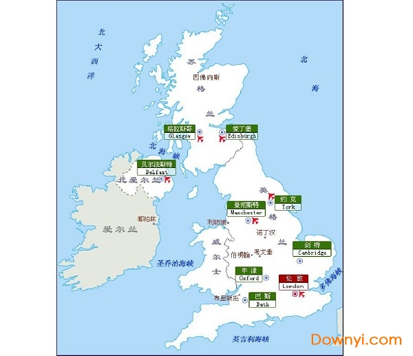 英国10天旅游路线图 高清版0