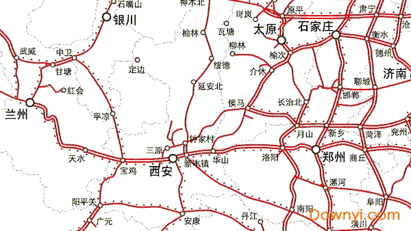 中国铁路运营图高清版