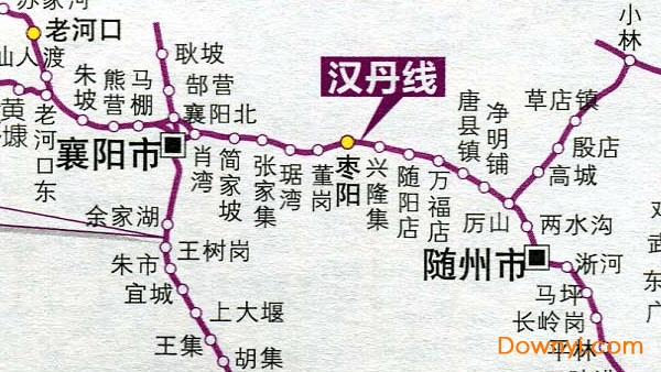 湖北省铁路交通地图 免费版1