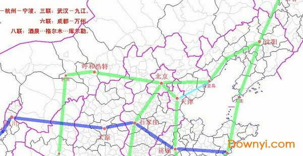 中国十大高速铁路规划图