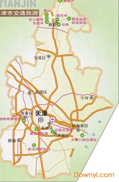 天津旅游景点简图 0