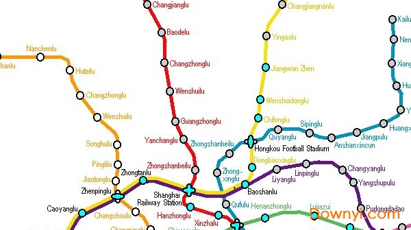 上海英文版地铁图