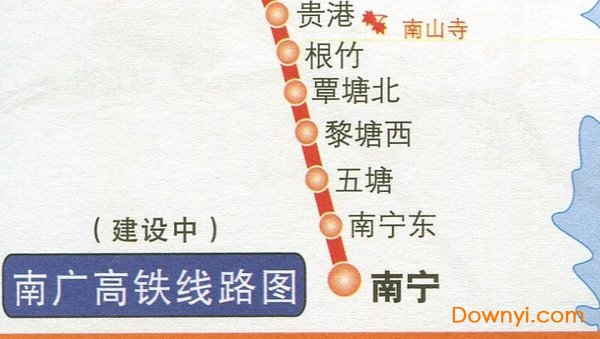 南广高铁线路图及站点图