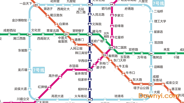 成都地铁线路图高清版