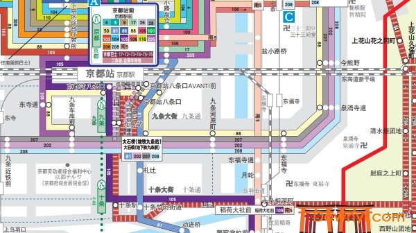 日本京都地铁线路图 0