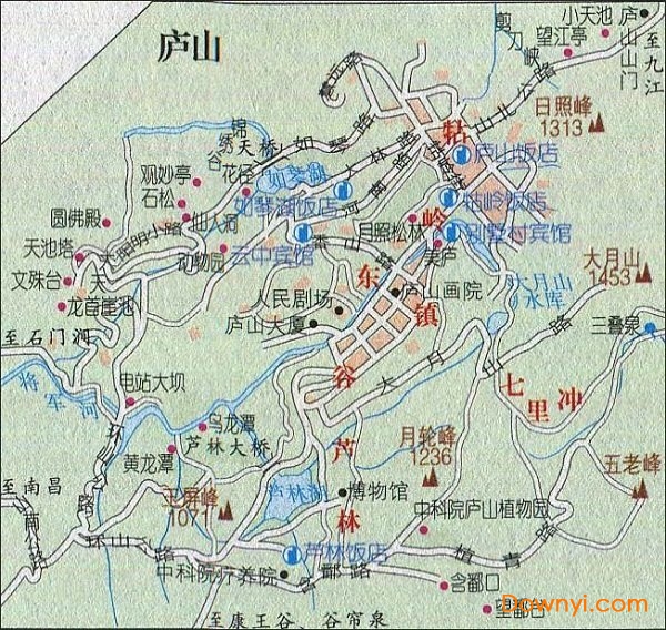 庐山旅游交通地图简图 0
