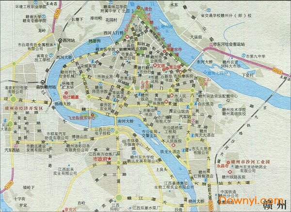 赣州旅游交通全图 0
