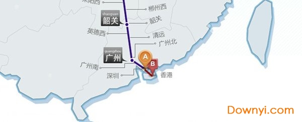 京广高铁线路站点图