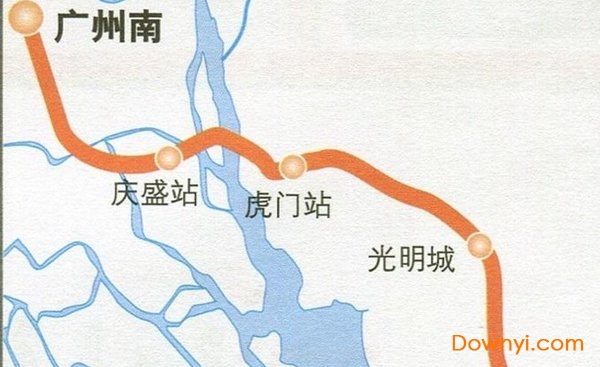 广深港高铁线路示意图 截图0