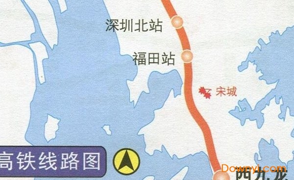 广深港高铁线路示意图 截图1