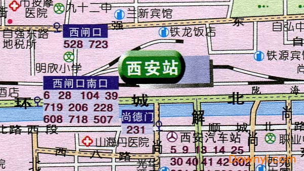 陕西省铁路交通地图 免费版0