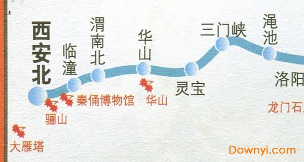 郑西高铁线路站点图 0
