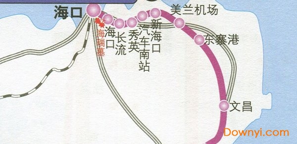 海南高铁线路图最新版(海南东环高铁线路图) 截图0
