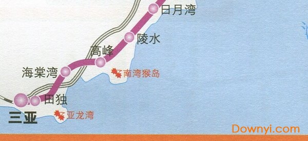 2018海南东环线路图