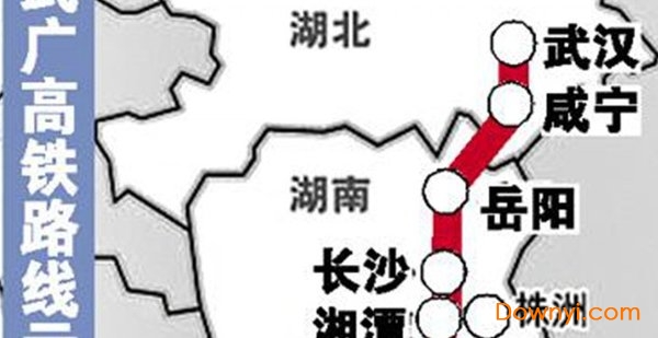 武广高铁线路图最新版 0