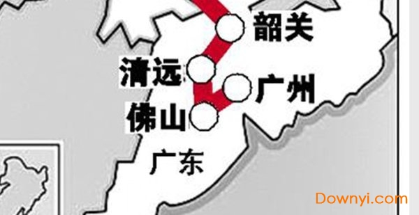 武广高铁线路图最新版 2
