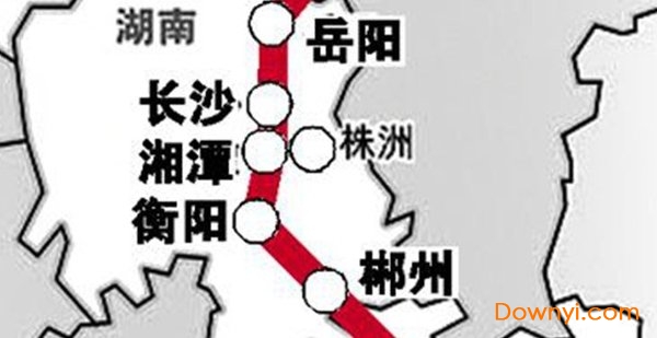 武广高铁线路图最新版 1