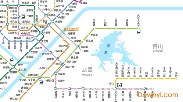 武汉地铁线路图2018最新版 高清版1