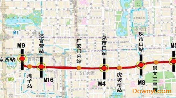 北京地铁7号线路图最新版 1