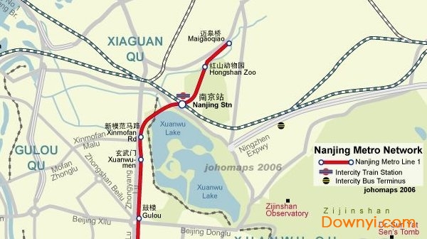 南京地铁1号线线路图 高清版1