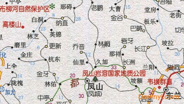 广西西部旅游交通地图高清版