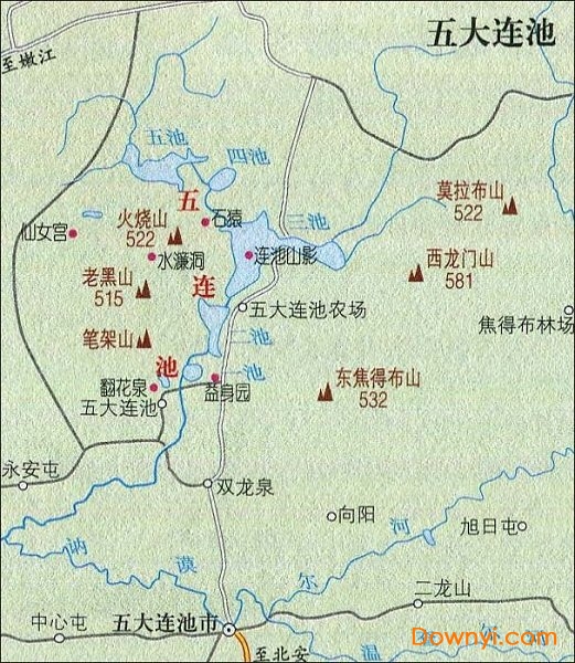 五大连池风景区导游图 1