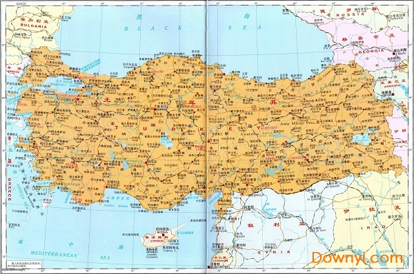土耳其地图高清中文版 免费版0
