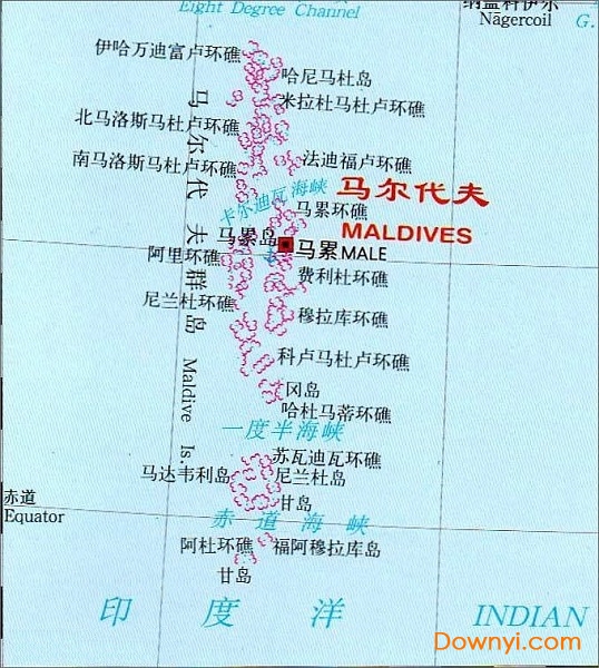 马尔代夫地图世界地图 中文高清版0